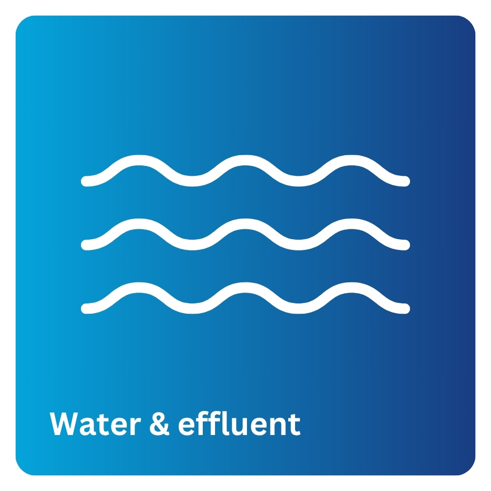 Water and effluent