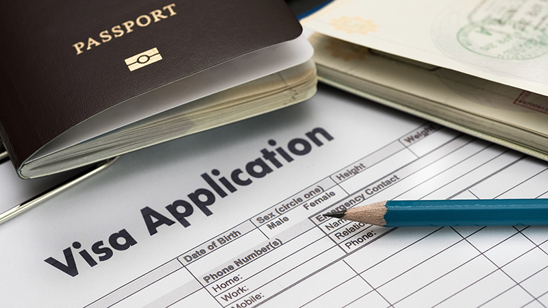 Illustration of applying for a visa